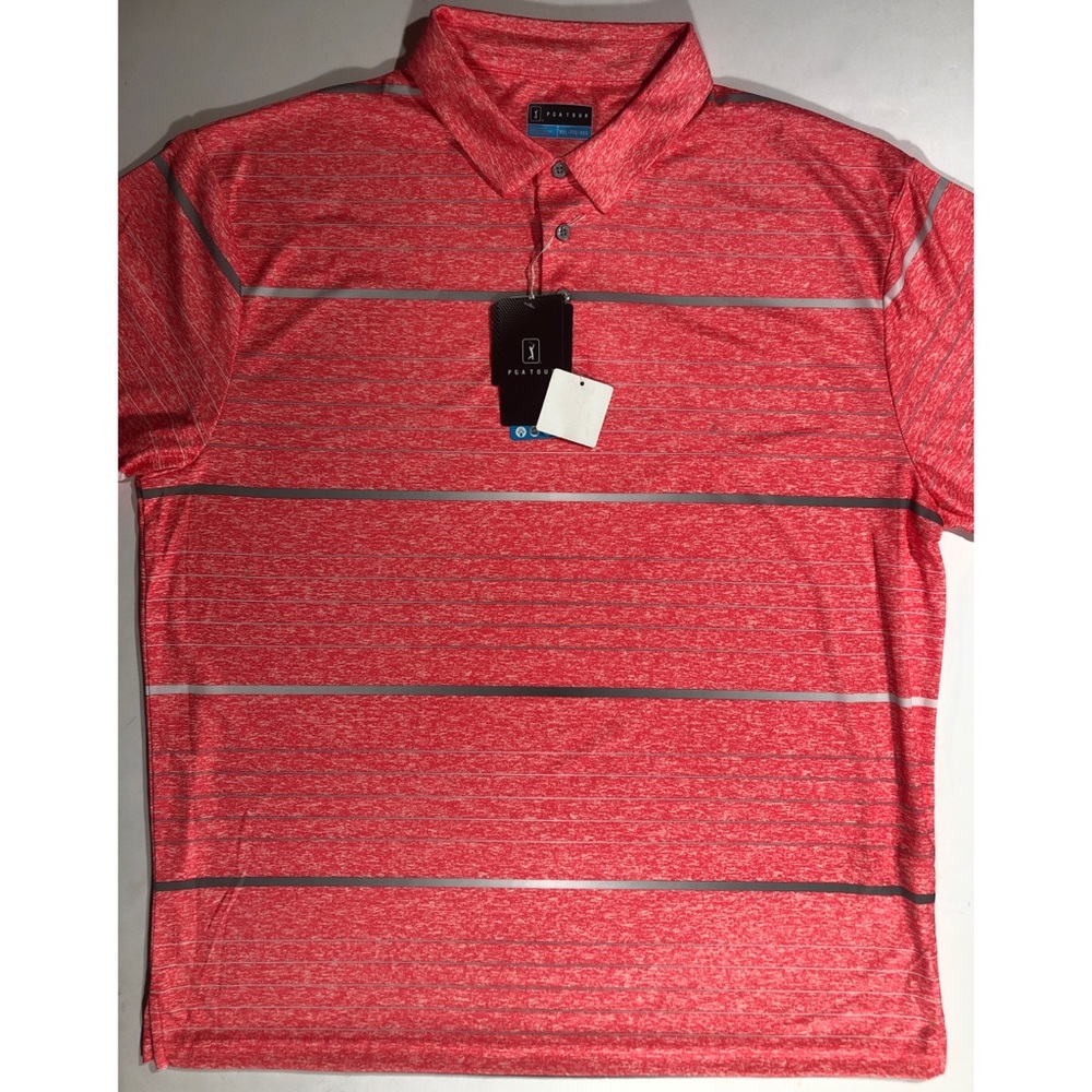 NWT PGA tour polo shirt XXL pink.